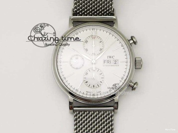 MIROTIME 0508 Pilot Chrono Spitfire IW387903 SS ZF 1:1 Best Edition Black Dial on Brown Leather Strap A OdorResistant 7127